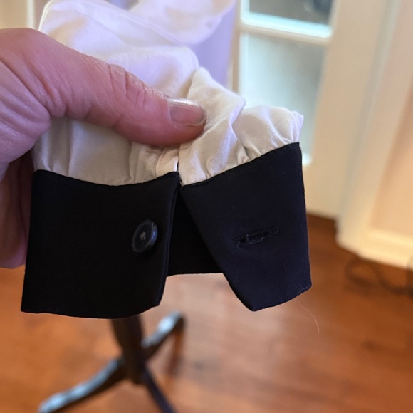 Boden Black and White Button Down Shirt - Picture 4 of 6